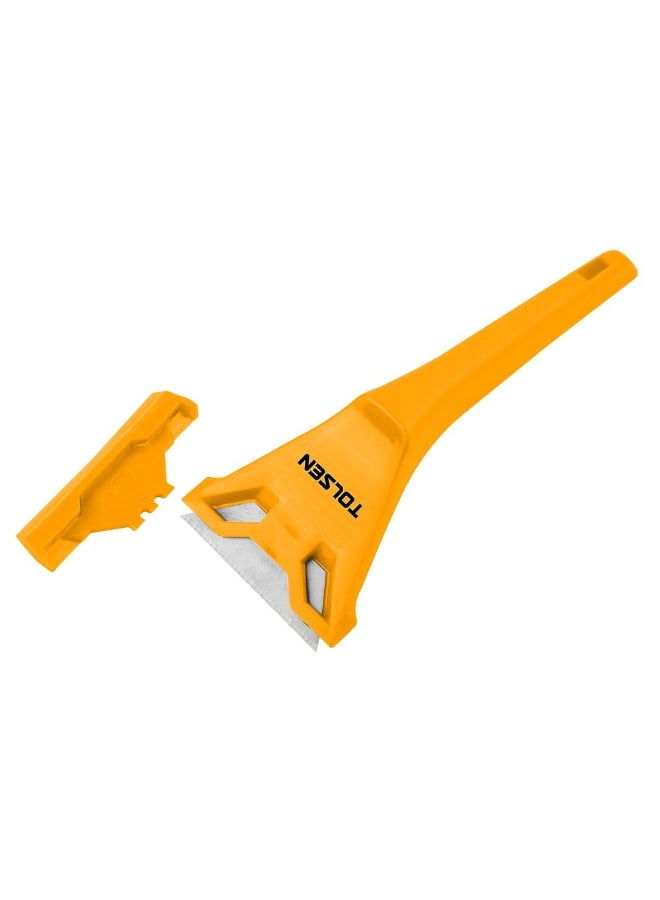 Tolsen 30014 Glass Scraper with SK5 Blade – 174 x 70 x 22.5mm Window Scraper for Paint, Adhesive, Sticker & Residue Removal - Image 1