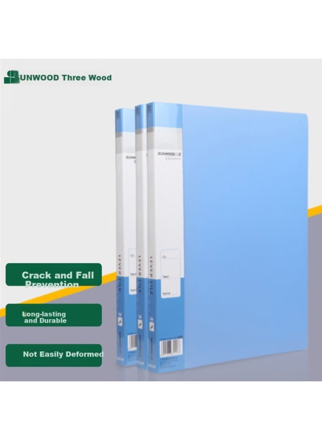 Sunwood Standard Single Strong Clip/مجلد المستندات/جيب داخلي زاوي، أزرق، Ab201a/p - Image 1