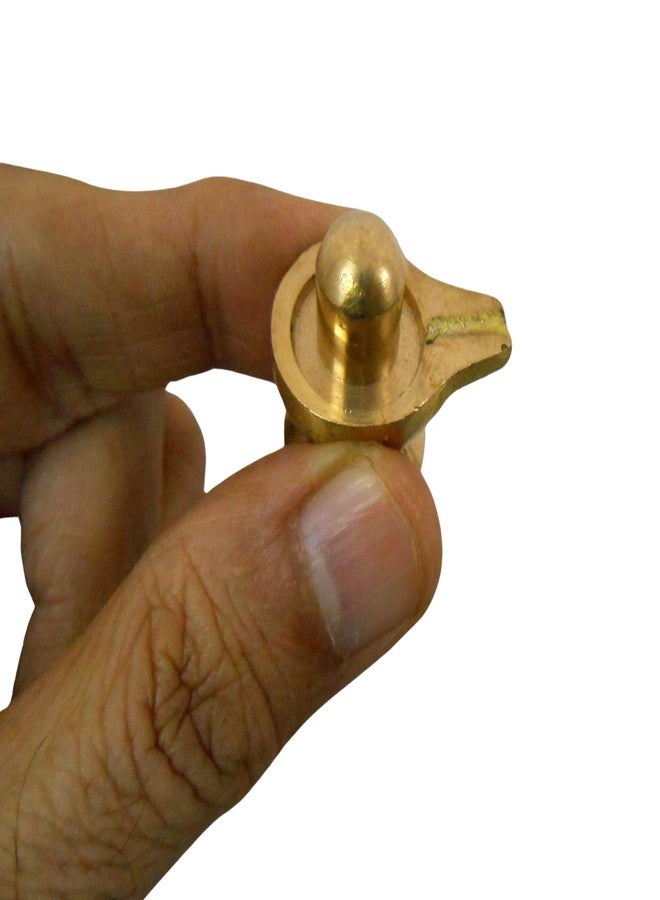 Crafts of India تمثال شيفا لينغام نحاسي من كرافتسوفينديا® للعبادة - تمثال هندوسي لشيفا لينغام مناسب لمعبد المنزل والتأمل والديكور الروحي - الحجم: 2.75 سم - Image 3