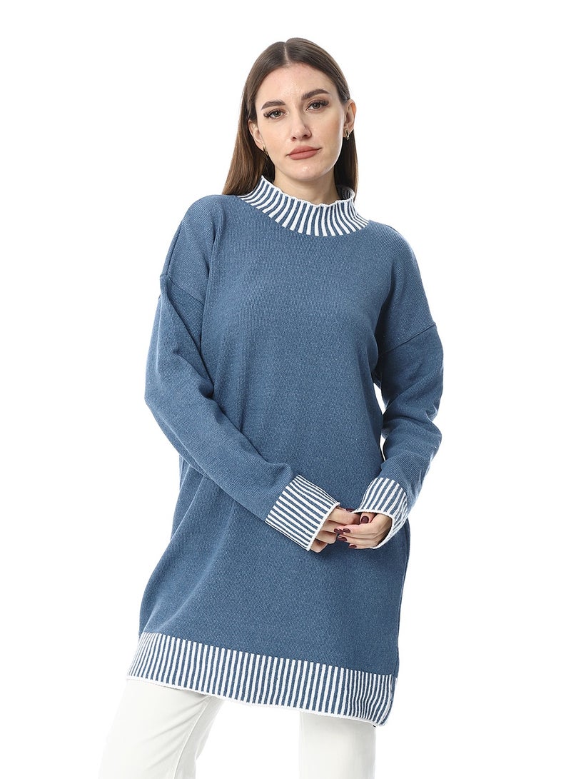 Caesar Women Wool Long Pullover With High Neck - Image 1