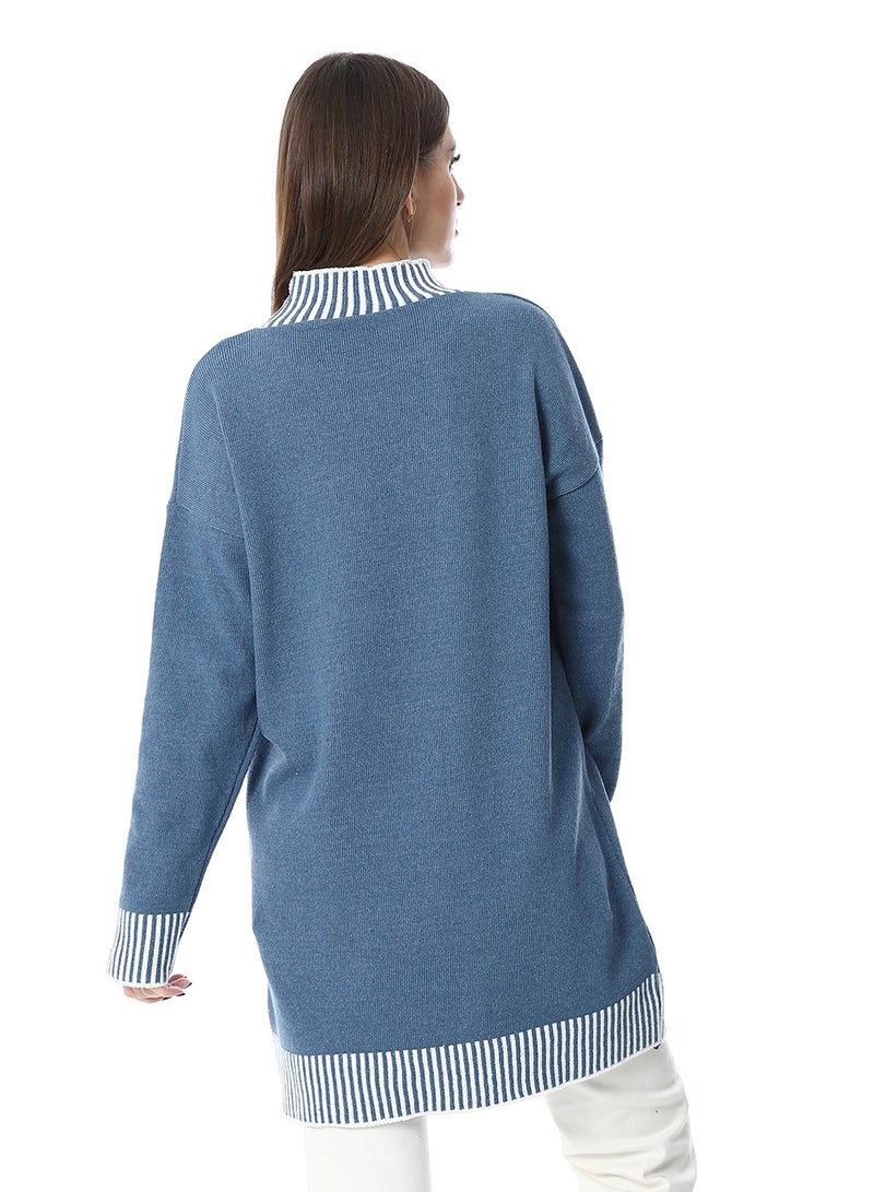 Caesar Women Wool Long Pullover With High Neck - Image 2