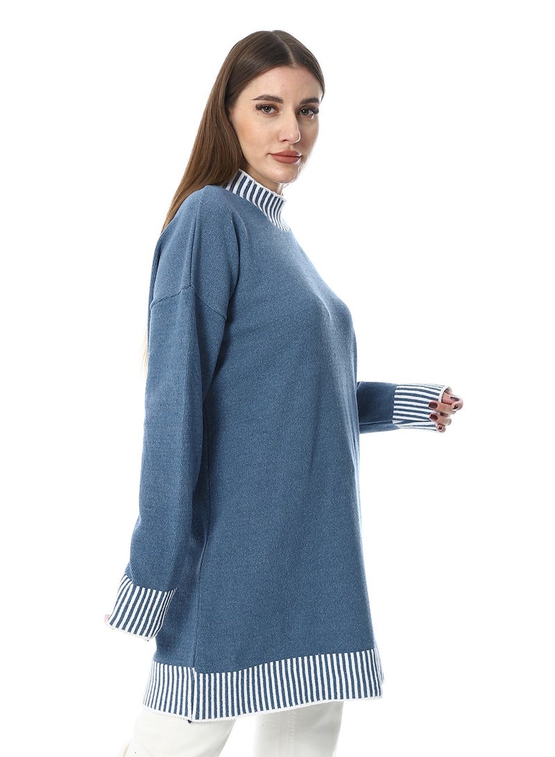 Caesar Women Wool Long Pullover With High Neck - Image 4