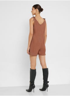 Ginger Shoulder Tie Detail Relaxed Fit Playsuit  - Image 2