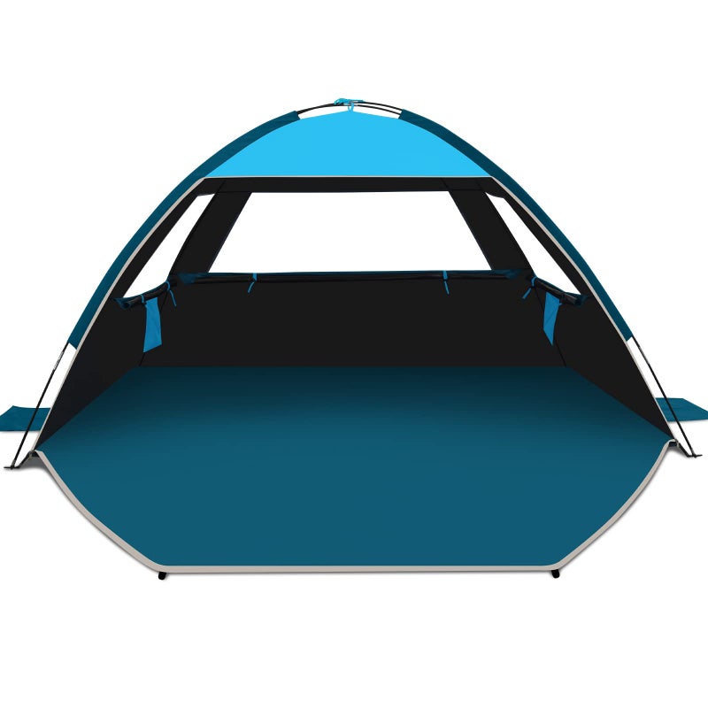 COMMOUDS Beach Tent Sun Shade for 3/4-5/6-7/8-10 Person, UPF 99+ Beach Sun Shelter Canopy Tent, Lightweight, Easy Set Up and Carry - Image 1