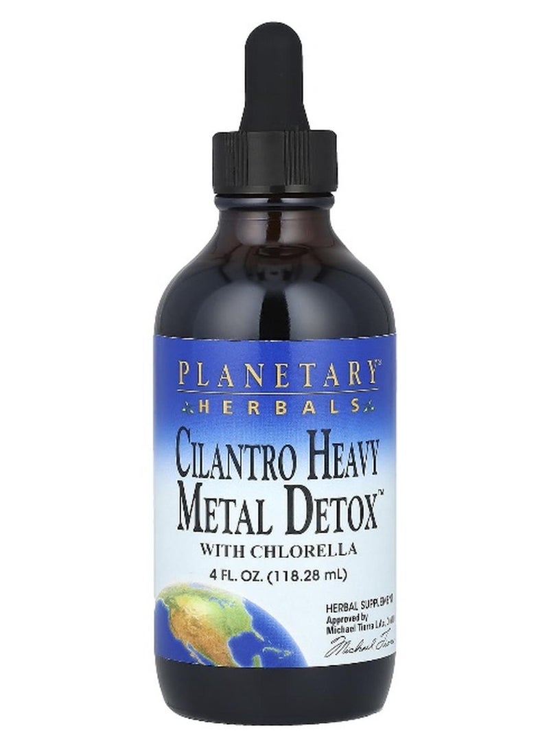 Planetary Herbals, Cilantro Heavy Metal Detox™ with Chlorella, 4 fl oz (118.28 ml) (Packaging may vary)