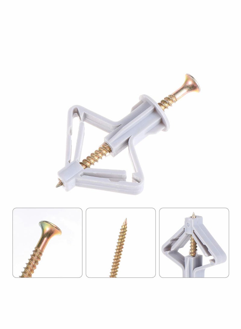 Excefore Drywall Anchors Kit Hollow Wall Anchors Self Tapping Sheetrock Anchors Plasterboard Fixings Wall Fixing Screws  - Image 2