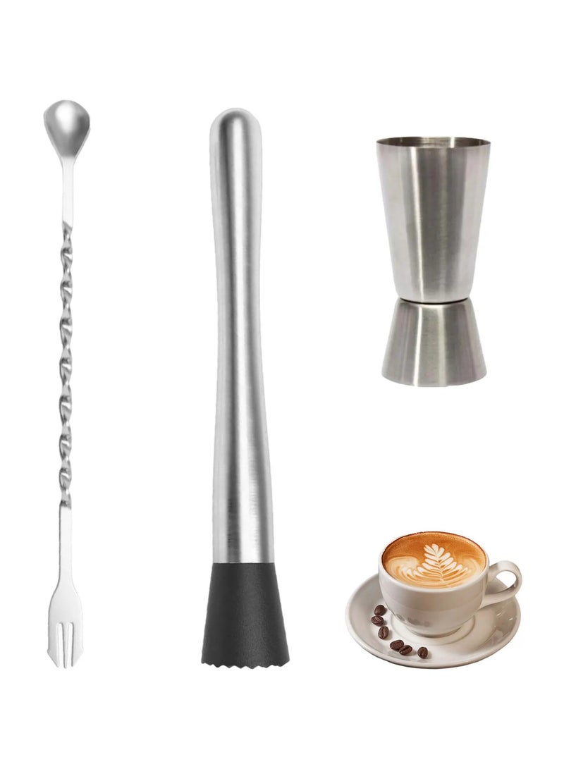 Home zone Stainless Steel Drink Shaker with Jigger for Milk Tea and Coffee - Image 1