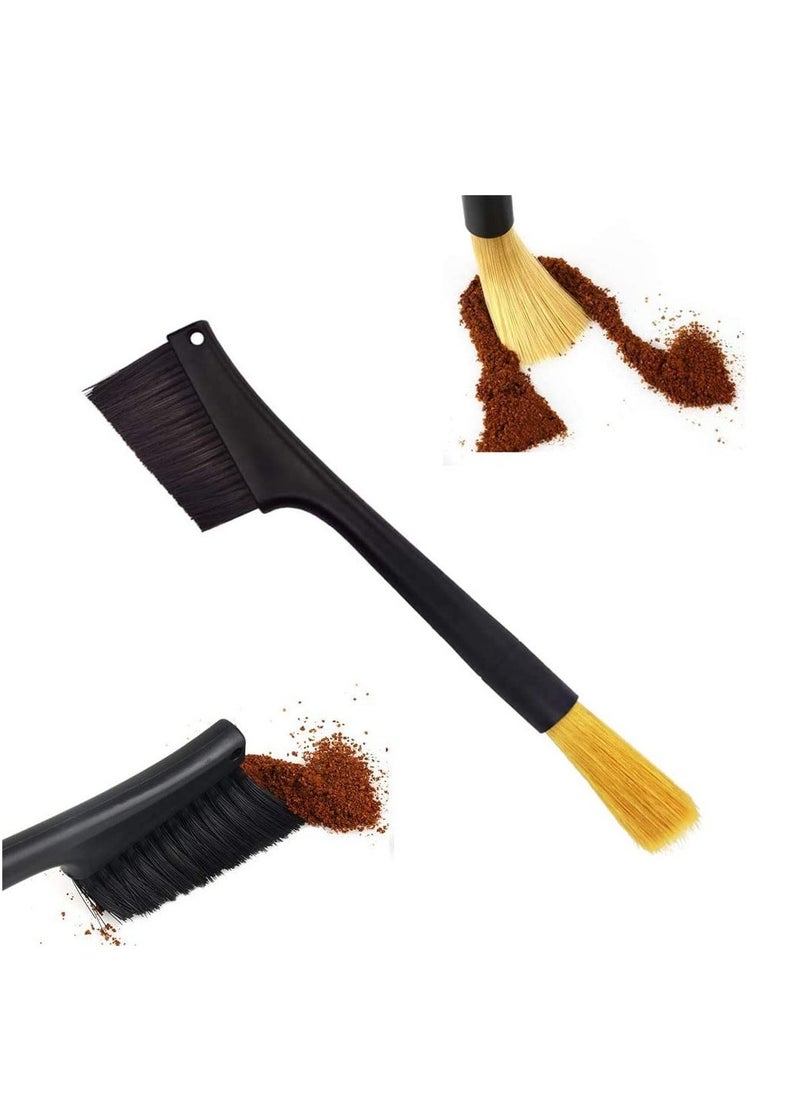 KASTWAVE Coffee Machine Cleaning Brush Dusting Bar Espresso Brush Grinder Coffee Machine Cleaning Brush Two Head Brush Accessories fr Bean Grain Coffee Tool Tabletop Simple Barista Home Kitchen Dual Purpose  - Image 1