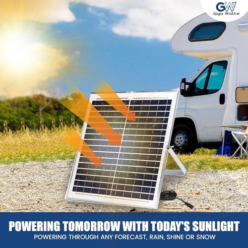 Gigawatts HSL-18W Solar Panel Water Resistant & Durable 18V 1A Power PV Board Portable Charger for Battery Charging Home Camping (Pack of 1) - Image 4