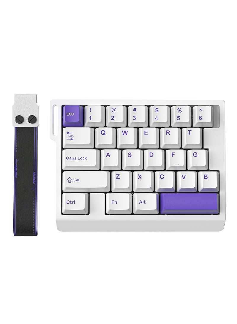 UCHUANG M30 HE Rapid Trigger Mechanical Gaming Keyboard Wired with Adjustable Actuation,Hall Effect Magnetic Switch,8KHz Polling Rate,RGB Backlit,Top Mount,Hot-Swap,PBT Double Shot Moulding Keycap - White&Purple  - Image 2