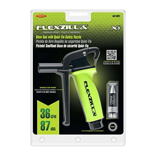 Flexzilla X3 Blow Gun with Quiet-Flo Safety Nozzle, ZillaGreen - AG1102FZ - Image 2