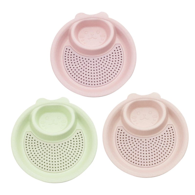 FRCOLOR Nordic Green Wheat Straw Dumpling Draining Plate Set with Sauce Dishes - Image 2