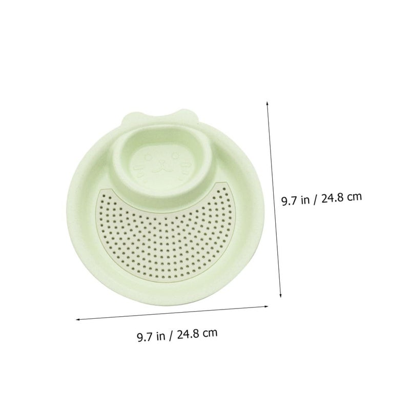 FRCOLOR Nordic Green Wheat Straw Dumpling Draining Plate Set with Sauce Dishes - Image 3