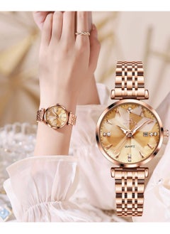 OLEVS Watches for Women Stainless Steel Quartz Water Resistant Analog Watch 5536  - Image 1