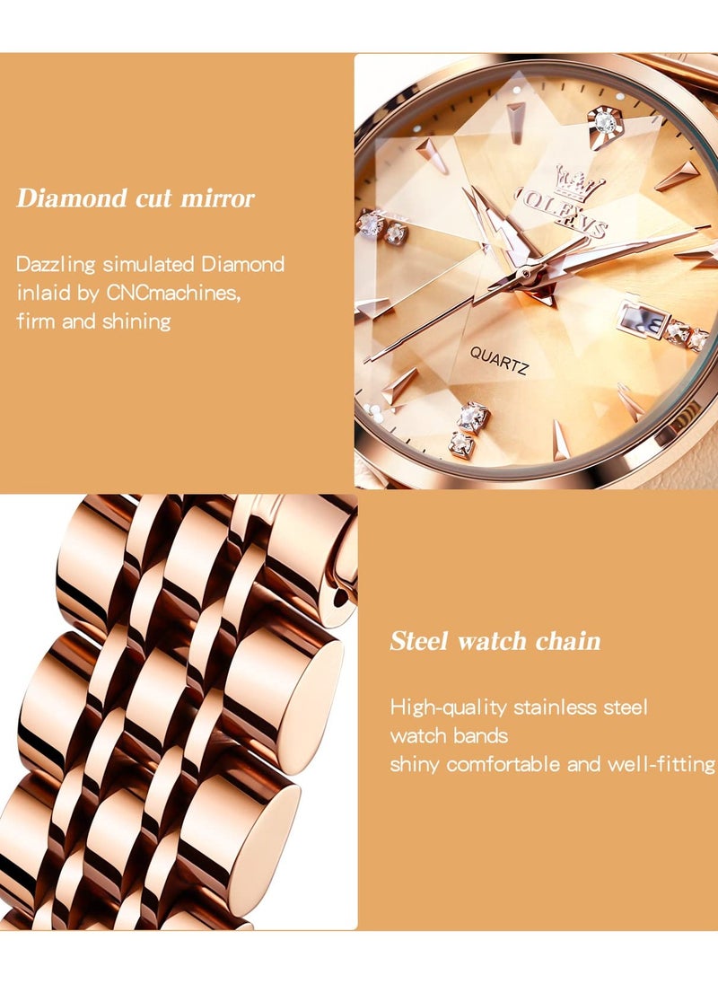 Watches for Women Stainless Steel Quartz Water Resistant Analog Watch 5536