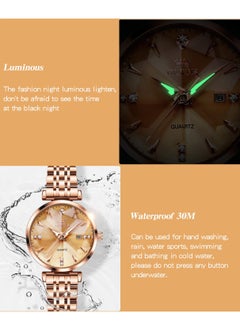 OLEVS Watches for Women Stainless Steel Quartz Water Resistant Analog Watch 5536  - Image 4