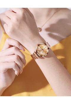 OLEVS Watches for Women Stainless Steel Quartz Water Resistant Analog Watch 5536  - Image 2