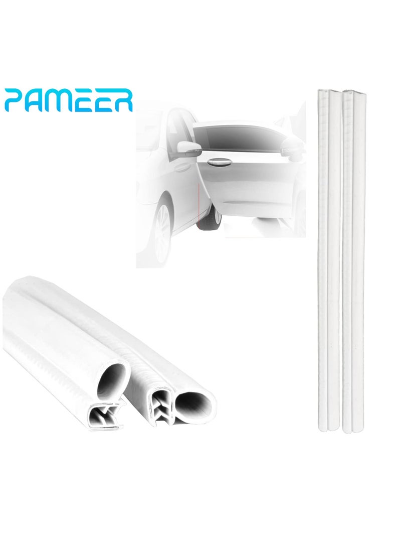 PAMEER - Car Door Edge Guard Protectors P Shape Rubber Edge Trim Rubber Clip Buffer to Avoid Collision with Other Vehicle Bodies Size 25cm White Color - Image 1