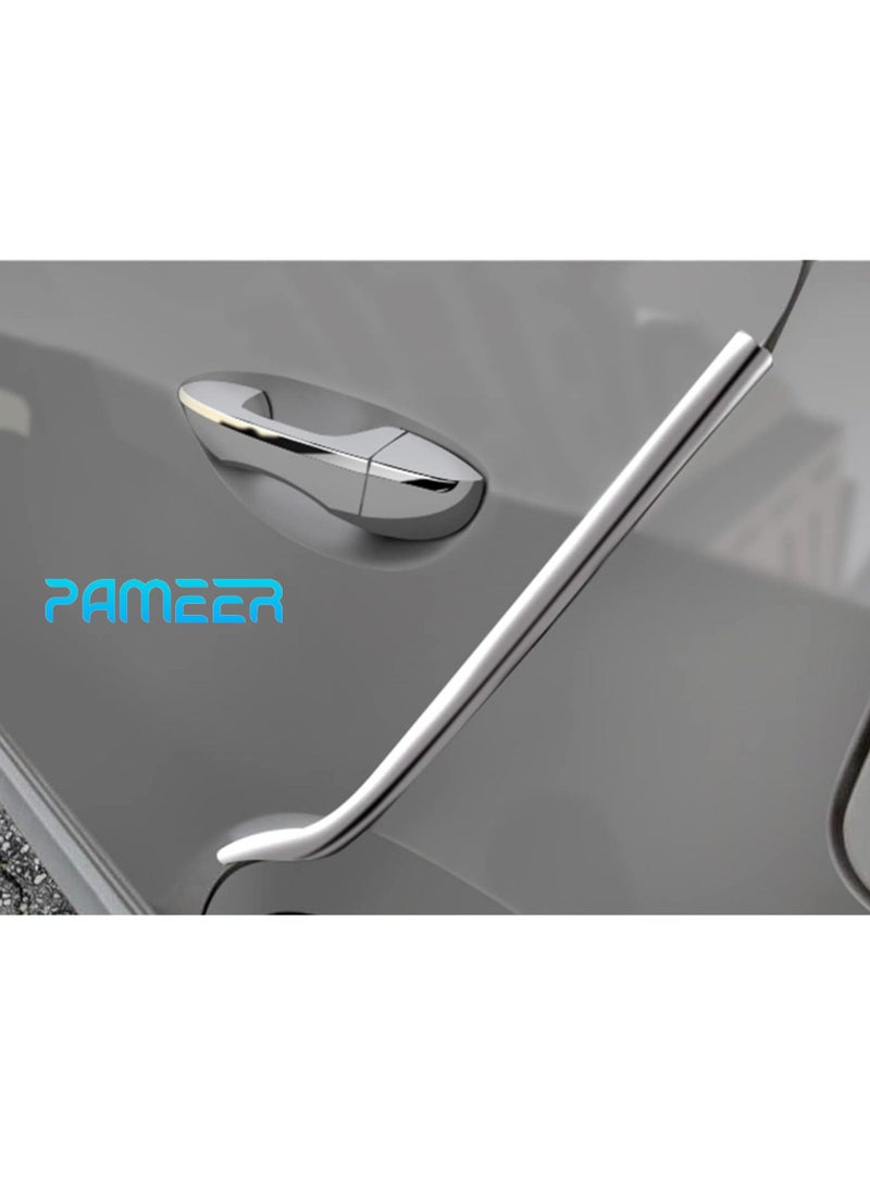 PAMEER - Car Door Edge Guard Protectors P Shape Rubber Edge Trim Rubber Clip Buffer to Avoid Collision with Other Vehicle Bodies Size 25cm White Color - Image 1