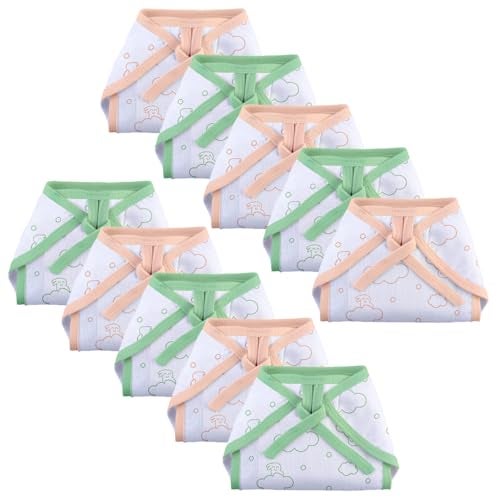 SuperBottoms BASIC 100% Pure Cotton Langot for New Born 0-3 Months – Baby Gift Set for New Born – Pack of 10 – Fits Up To 5 kg - Image 1