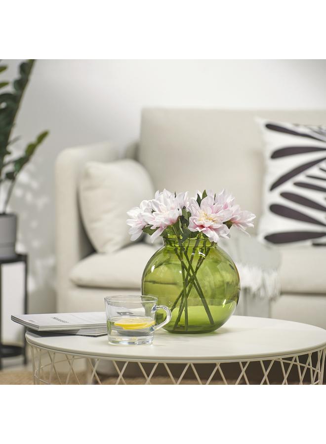 زبون زهرة صناعية، داخلية/خارجية/زهرة داليا وردية، 30 سم - Image 4