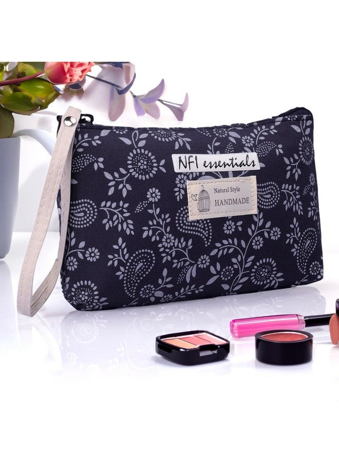 NFI essentials Print Makeup Pouches for Women Small Stylish Pouch for Makeup Accessories Travel Pouch Cosmetic Pouches Toiletry Bag for Women Make up Pouch for Girls Blue Dark Blue - Image 5