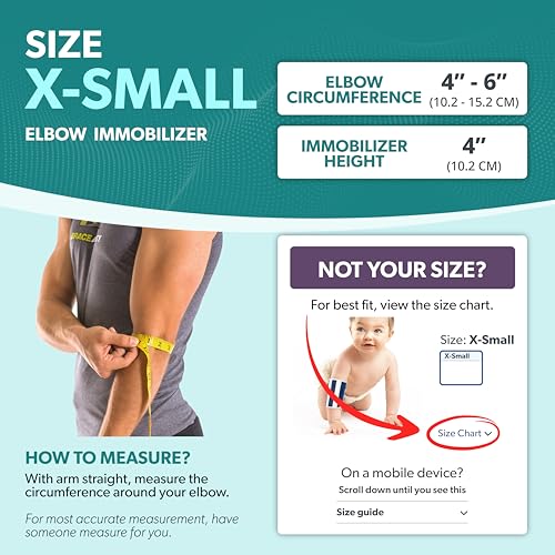 BraceAbility جهاز تثبيت مرفق الرضيع BraceAbility - جبيرة وتقييد الذراع للأطفال | يمنع مص الإبهام، لمس الوجه، الخدش، سحب أنابيب الوريد (XS) - Image 2