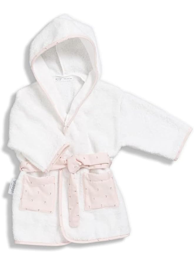 Gloop! Organic Bath Robe Blush Rose 0 12M - Image 1