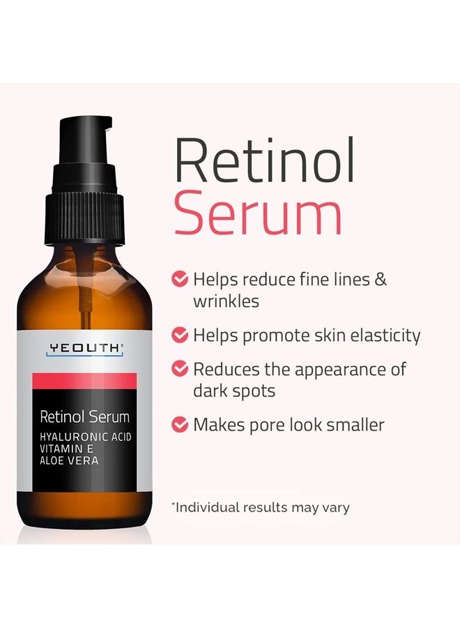 Yeouth Retinol Serum for Face with Hyaluronic Acid, Hydrating Night Serum for Face, Retinol for Acne, Wrinkle & Dark Spots, Anti Aging Serum, Retinol for Face, Skin Care Face Serum for Men & Women by YEOUTH - Image 5