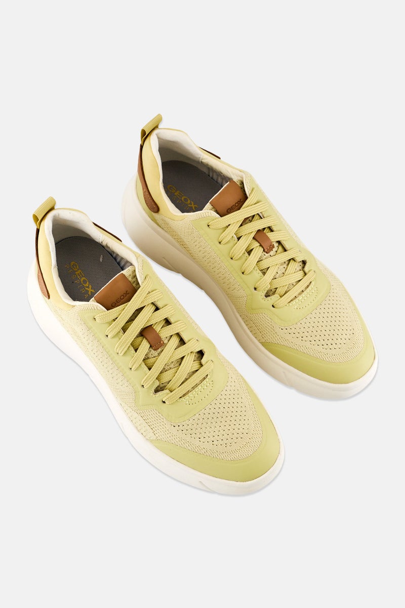 GEOX Women Nebula 2,0 Lace Up Casual Shoes, Light Yellow  - Image 4