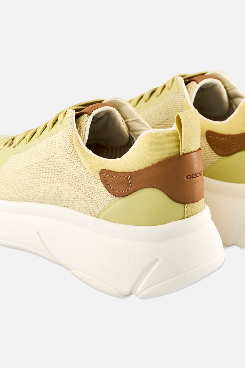 GEOX Women Nebula 2,0 Lace Up Casual Shoes, Light Yellow  - Image 2