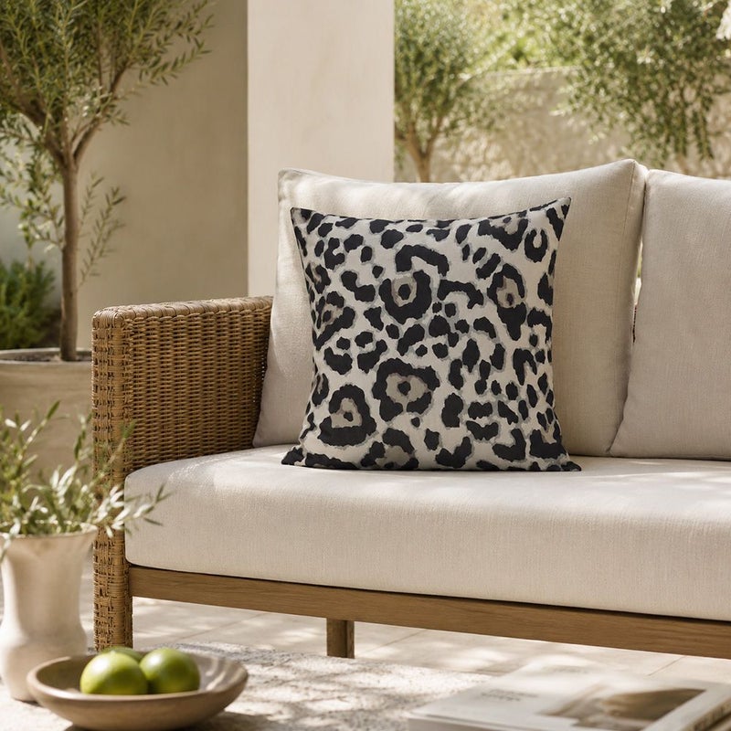 DANUBE HOME Toss Pillow With Zipper Without Piping 45X45Cm - Graphic Leopard, Multicolour, Bold Animal-Print Toss Pillow, 100% Polyester Fabric, For Patio Chairs - Image 5