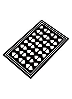 Generic 40*60cm Crystal Velvet Dot Plastic Bottom Entrance Door Mat High-End Light Luxury Advanced Entrance Foot Mat Entrance Porch Carpet Home Non-Slip Foot Mat (Heart -3)  - Image 1