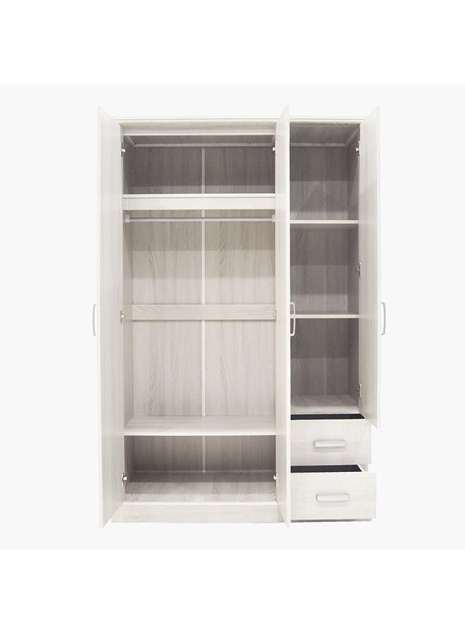 Home Box Blair 3-Door Wardrobe with Mirror and 2 Drawers 52.2 x 200 x 118 cm  - Image 4