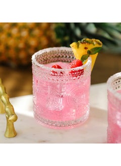 Kate Aspen Kate Aspen Hobnail Beaded Floral Clear Drinking Glasses Set of 6, (10 oz) Vintage Glassware Set Cocktail Glass Set, Juice Glass, Water Cups | Great Hostess Gift & Gift for New Home Owners  - Image 3