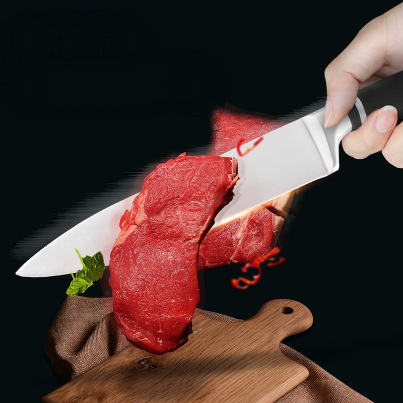 Potency 1PCS Santoku Paring Knife 5 Inch Razor Sharp Blade Santoku KnifeJapanese Kitchen Knives High Carbon Stainless Steel Chef Knife Stain and Corrosion Resistant SilverSantoku Paring Knife - Image 3