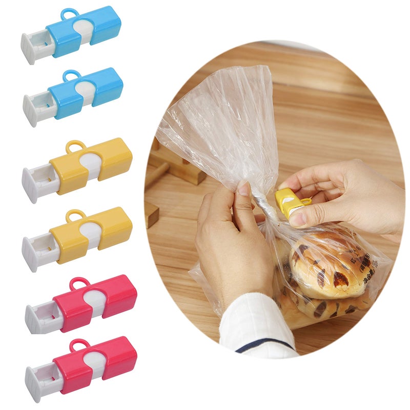 EIKS EIKS 6pcs Bag Clips Snap Twist Tie Replacement for Food Fruit Bread Bag Cinch Easy Squeeze  Lock 