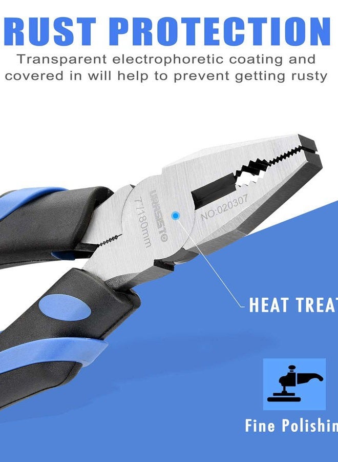 URASISTO 6-Inch Linesman Pliers with heavy Duty Nickel Chromium Steel Construction - Image 3