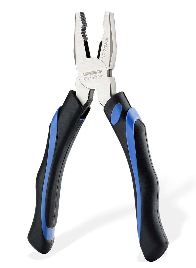 URASISTO 6-Inch Linesman Pliers with heavy Duty Nickel Chromium Steel Construction - Image 1