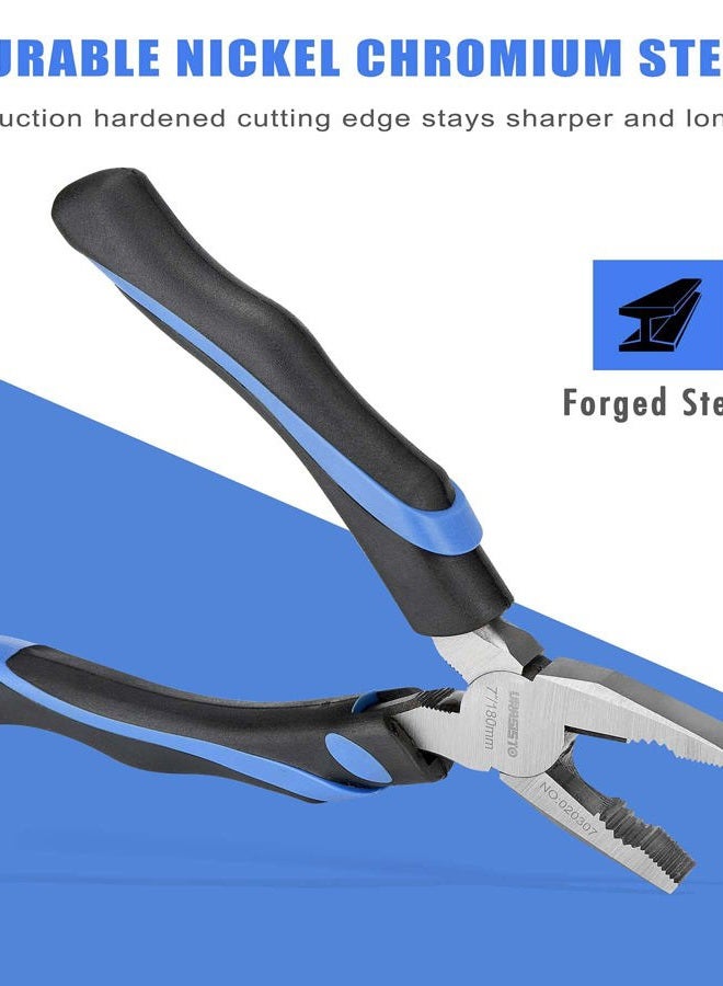 URASISTO 6-Inch Linesman Pliers with heavy Duty Nickel Chromium Steel Construction - Image 5