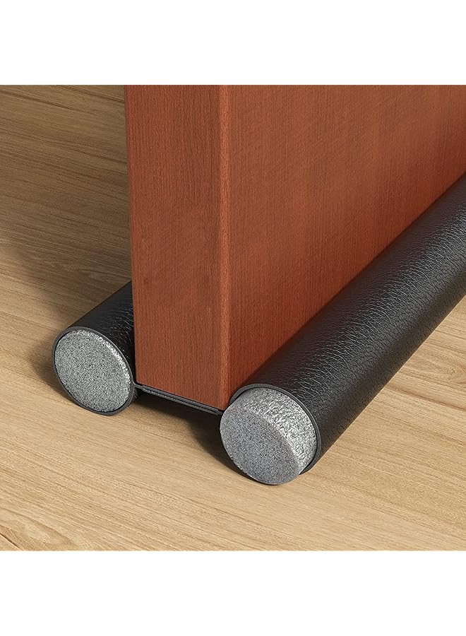 The Bros 37 Inch Under Door Draft Stopper Guard Adjustable Twin Home Soundproof Dust Proof Seal Strip Door Window Insulation Draft Blocker (Black)37INCH.The Bros - Image 1