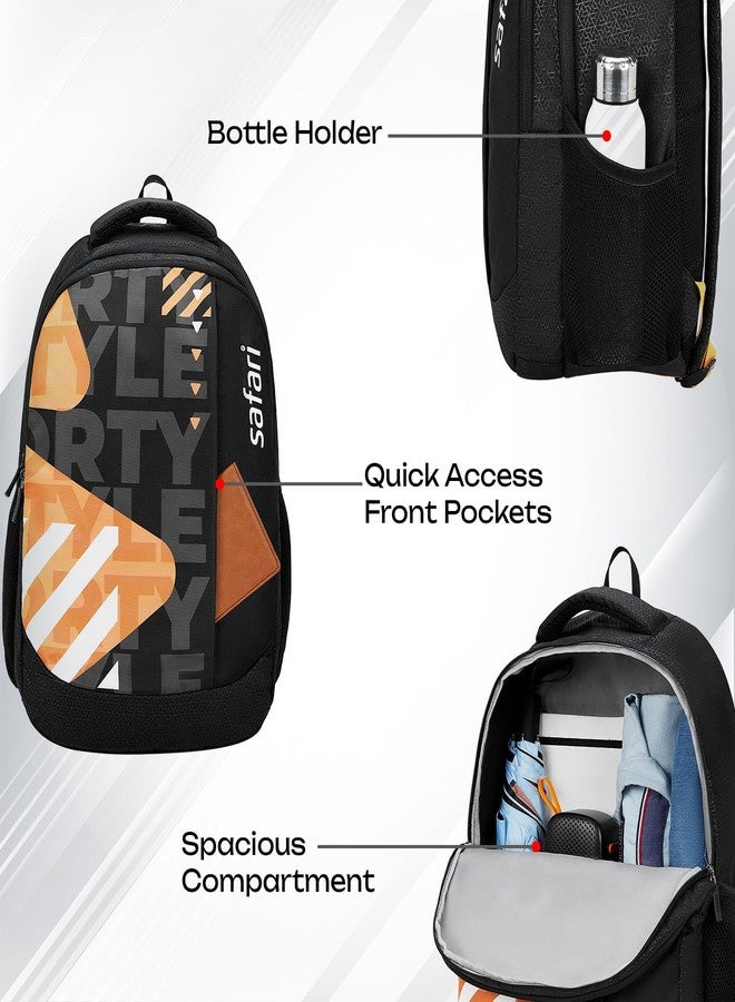 Safari Duplex 32L School bag for Boys and Girls, Office use/travel bag for men & women, Casual 2 Compartment Printed Large Backpack Bags with Armor Base, Organizer, File holder, Rain Cover - Image 4