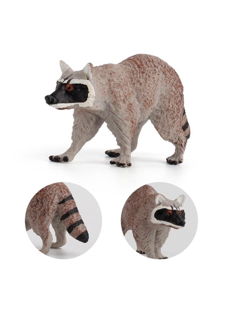 HALAMODO 3-Piece Raccoon Animal Figures Set , Realistic Raccoon Toy set , Wild Animal Ornaments, Jungle Zoo Cognitive Toys, Children's Birthday Party Gifts - Image 4