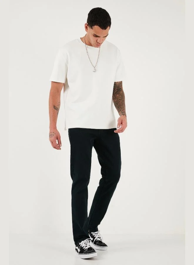 Buratti Cotton Comfort Fit Normal Waist Straight Leg Jeans Men's JEANS 412C05TEXAS