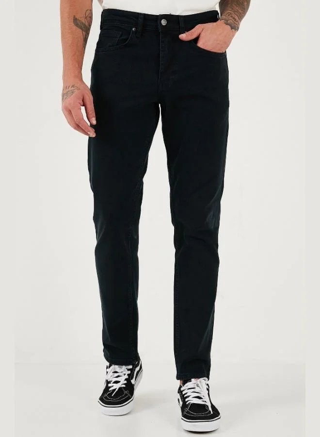 Buratti  Buratti Cotton Comfort Fit Normal Waist Straight Leg Jeans Men's JEANS 412C05TEXAS for Men | Best Price UAE