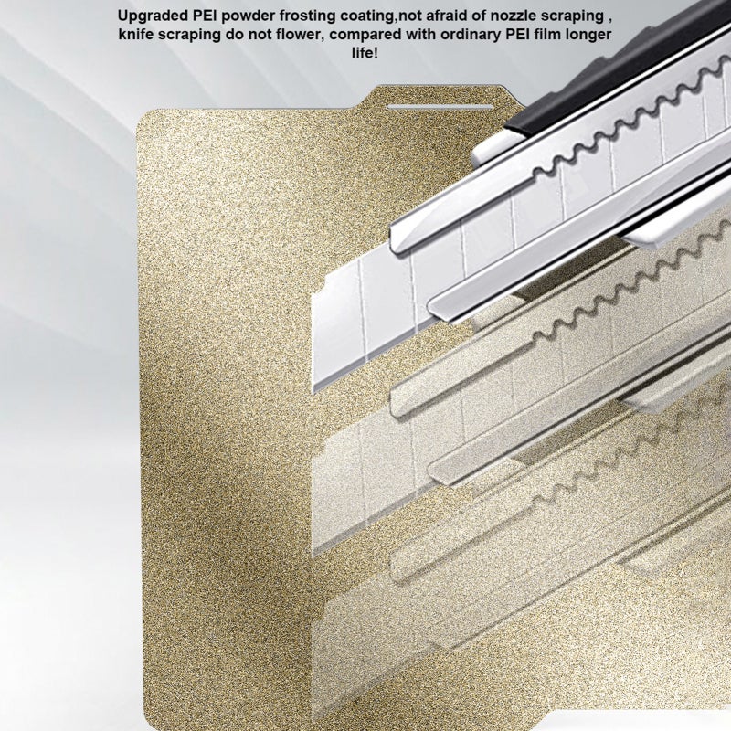 PEI Printing Plate Kit: Gold 2-Layer Magnetic Build Platform - Enhanced Adhesion & Long-Life Coating 3D Printer Bed for Bambu Lab X1, Bambu Lab P1P & FDM Printing Projects - Image 2