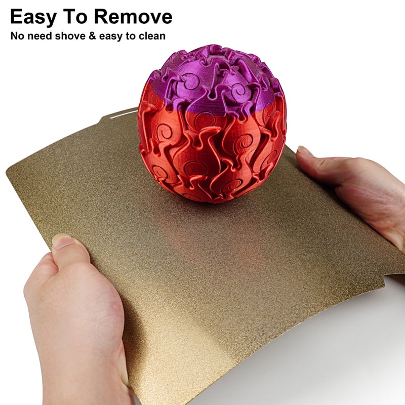 PEI Printing Plate Kit: Gold 2-Layer Magnetic Build Platform - Enhanced Adhesion & Long-Life Coating 3D Printer Bed for Bambu Lab X1, Bambu Lab P1P & FDM Printing Projects - Image 4