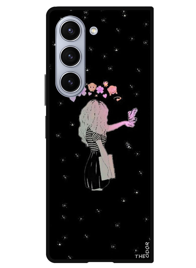 Theodor Protective Case Anti Scratch Shock Proof Bumper Cover For Samsung Galaxy Z Fold 6 Girl But - Image 1