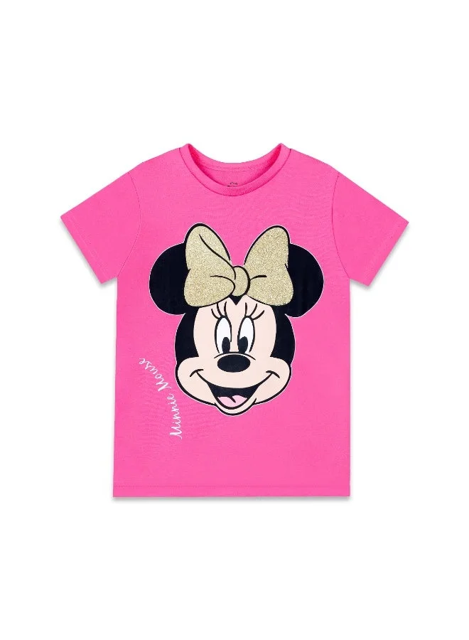 ديزني تيشيرت بناتي بأكمام قصيرة ميني ماوس من ديزني
