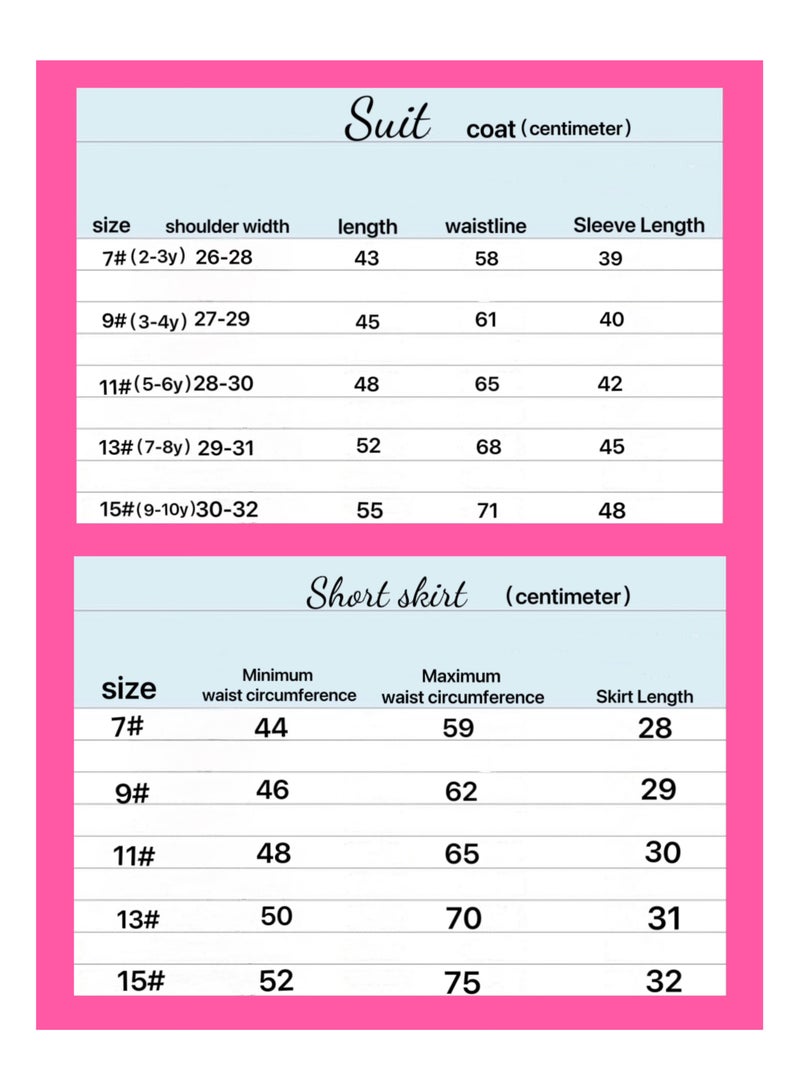 Children's Fashion Girls Autumn and Winter Formal Suit Pleated Short Skirt Set Black Dress Party Uniform Style Sets  - Image 3